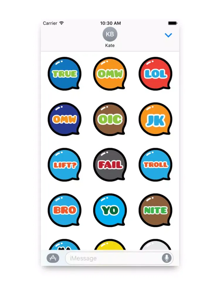 Captures d'écran de Cute Text Stickers Pack for iMessage iPad 