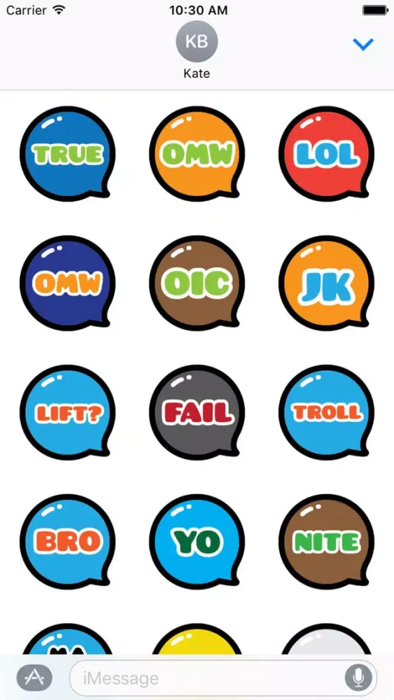 Captures d'écran de Cute Text Stickers Pack for iMessage