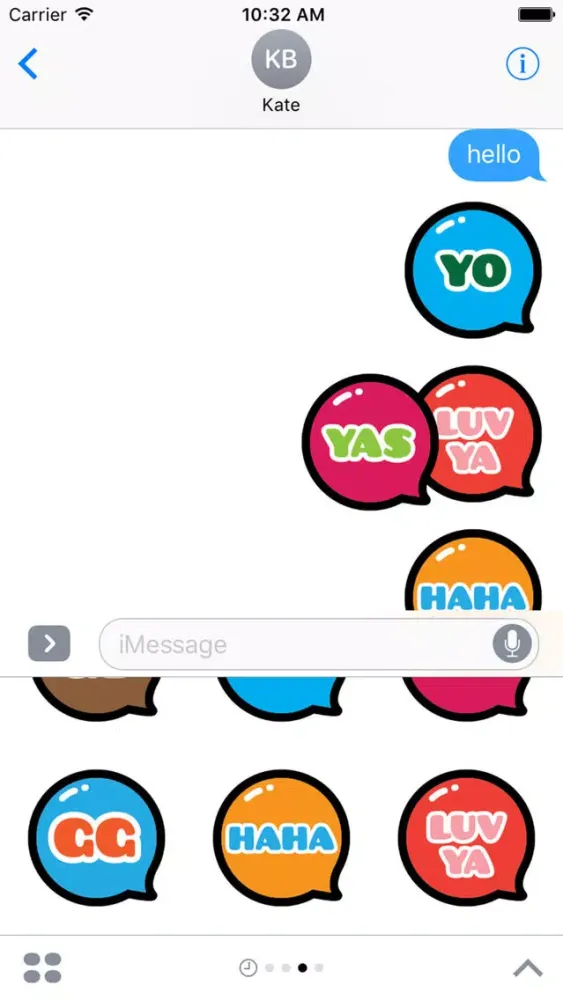 Captures d'écran de Cute Text Stickers Pack for iMessage