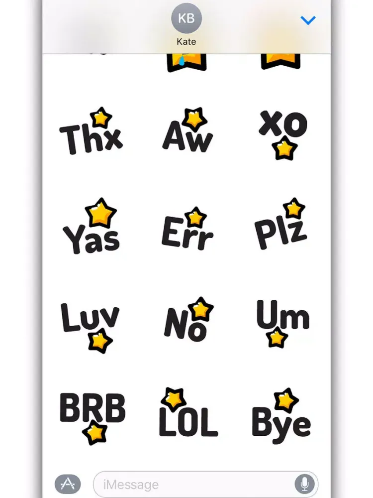 Animated Happy Star Stickers for iMessage iPad  स्क्रीनशॉट