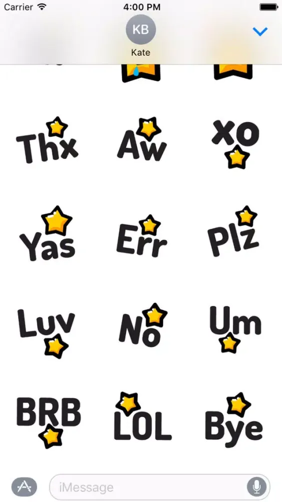 Animated Happy Star Stickers for iMessage स्क्रीनशॉट