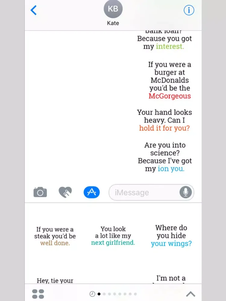 Capturas de pantalla de Pick-up Line Stickers for iMessage iPad 