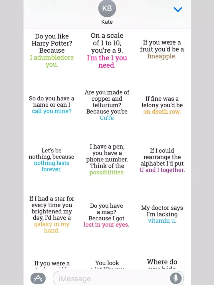 Capturas de pantalla de Pick-up Line Stickers for iMessage iPad 
