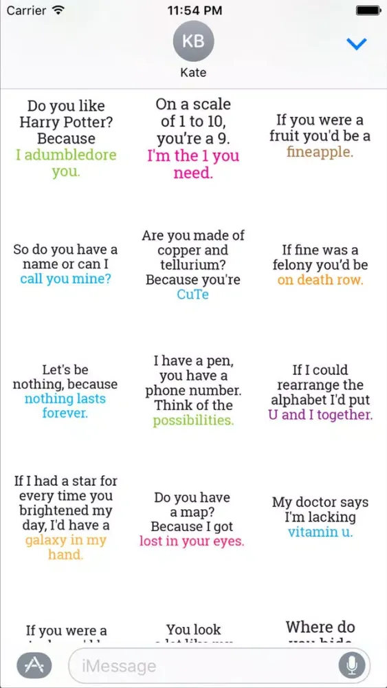 Capturas de pantalla de Pick-up Line Stickers for iMessage