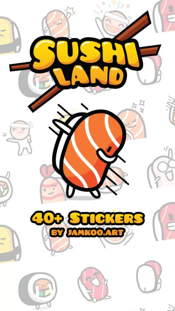 Sushi Land Stickers Ekran Görüntüleri