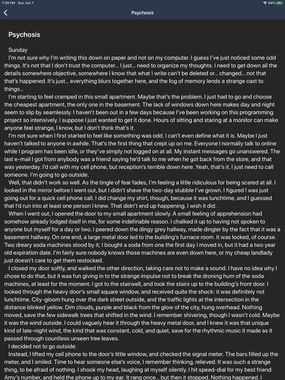 Creepypasta Stories iPad 应用截图