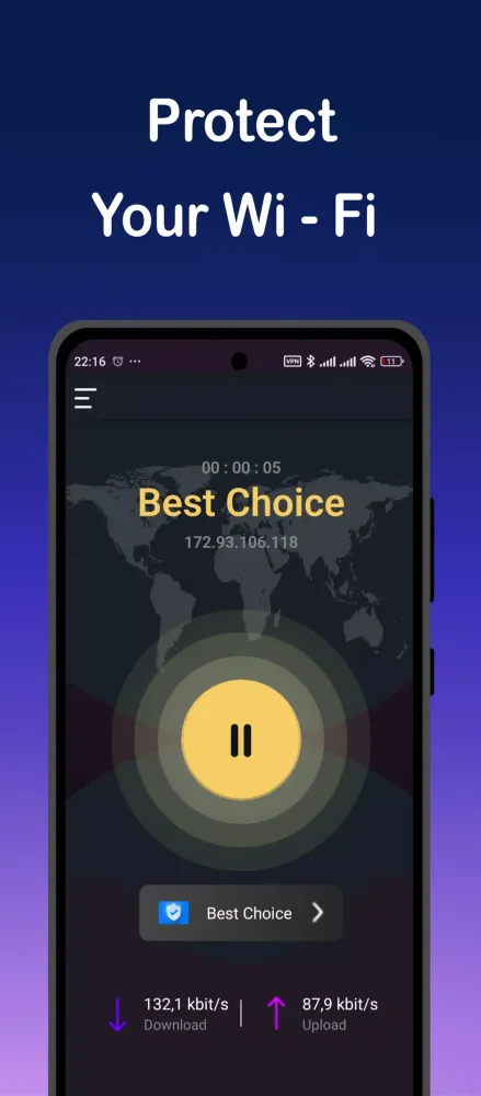 Screenshot di Falcon VPN