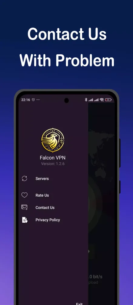 Screenshot di Falcon VPN