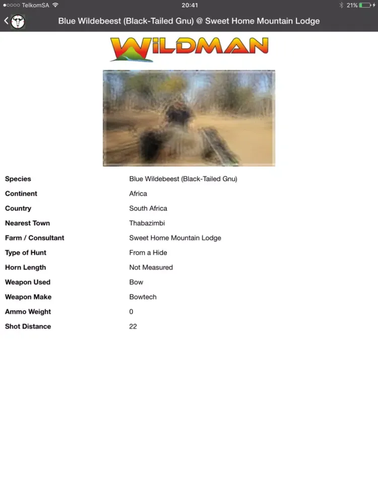 Hunters Diary iPad  سکرین شاٹس