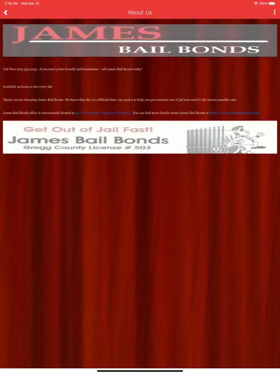 Capturas de pantalla de James Bail Bonds. iPad 