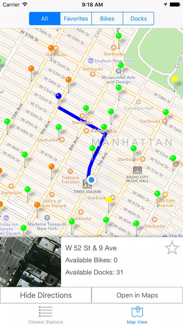 NYC Bike Locator應用截圖