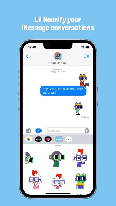 ภาพหน้าจอของ Lil Nouns Stickers