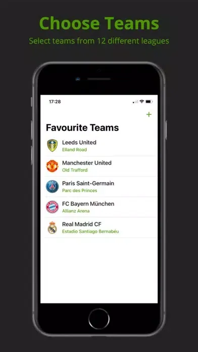 ภาพหน้าจอของ Teams - Soccer Widget
