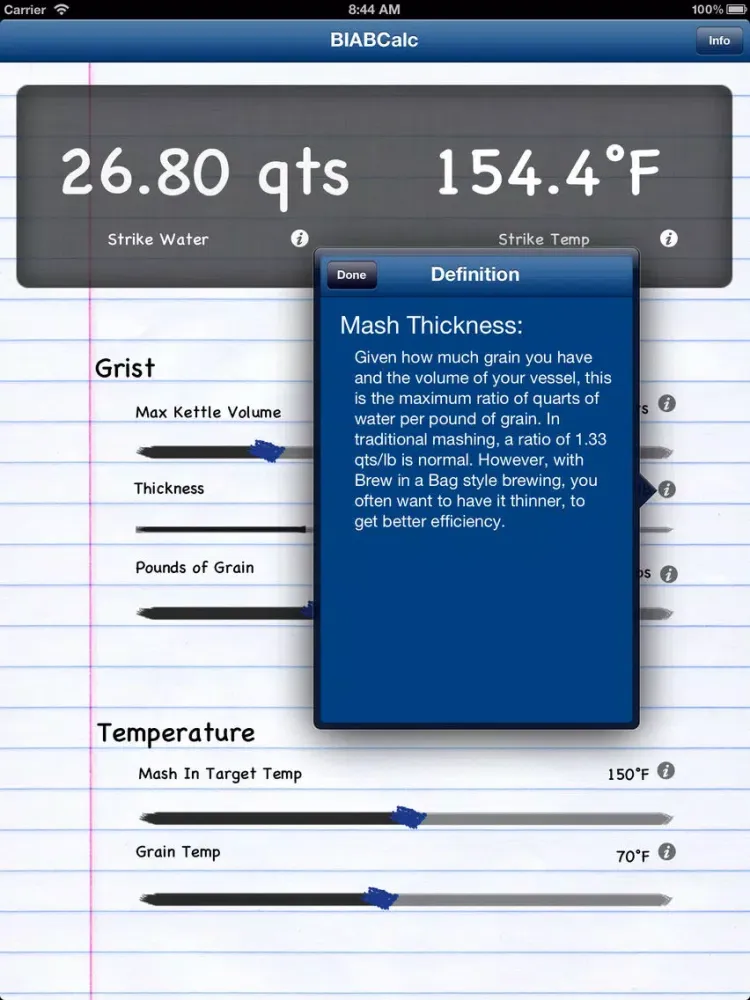 Capturas de pantalla de BIABCalc iPad 