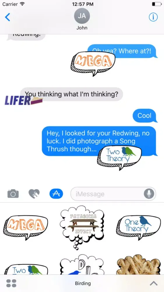 Tangkapan layar Birding Sticker Pack