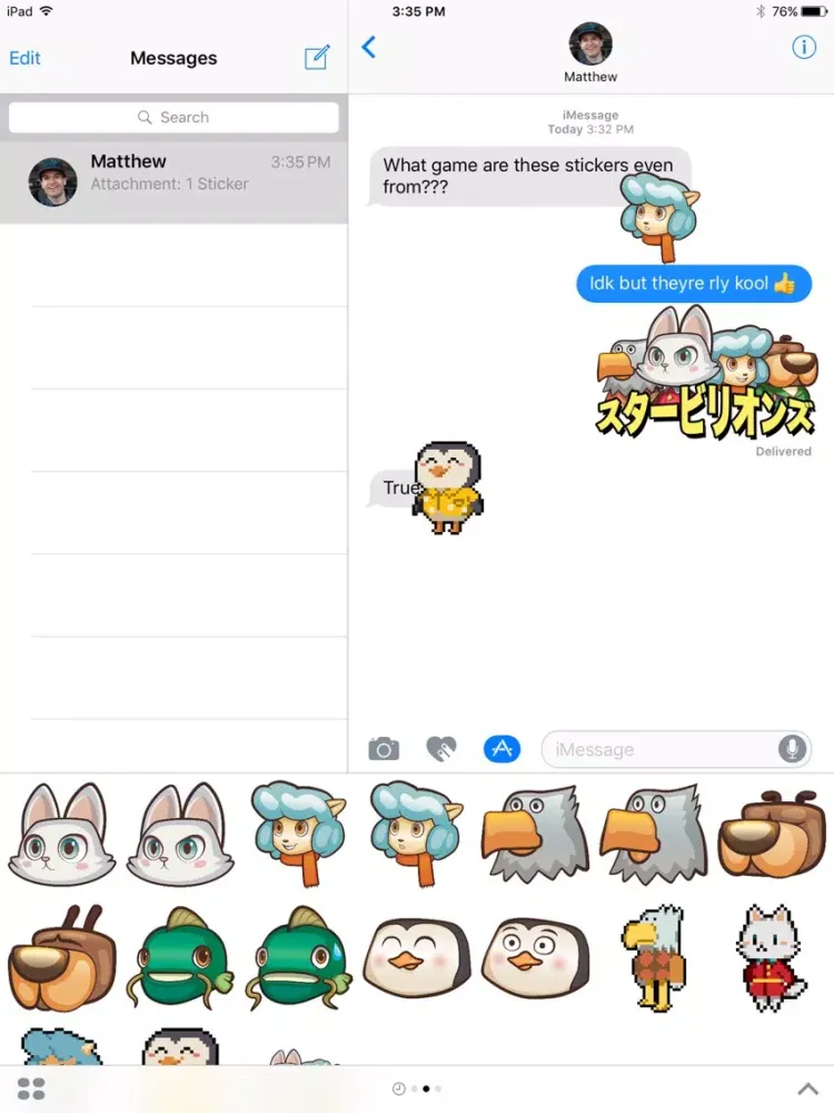Star Billions Stickers iPad  Screenshots