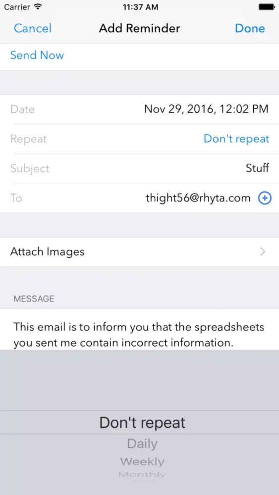 Captures d'écran de Schedule text email messages - SMS scheduler
