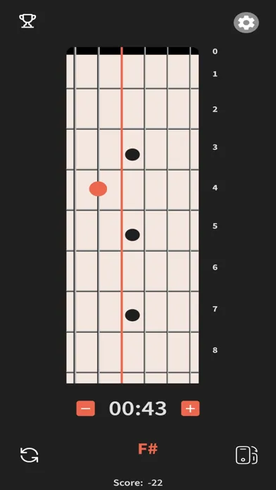 Tangkapan skrin JHG Fretboard Trainer