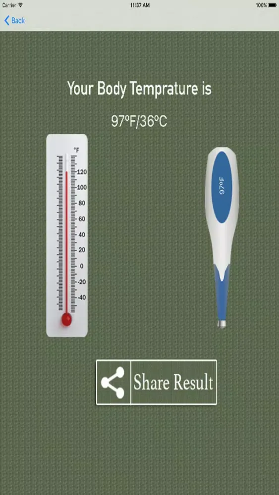 ภาพหน้าจอของ Body Temperature Prank Adv