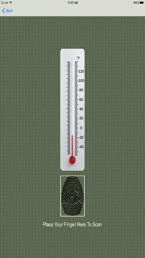 ภาพหน้าจอของ Body Temperature Prank Adv