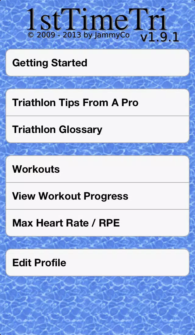 Tangkapan skrin First Time Triathlon