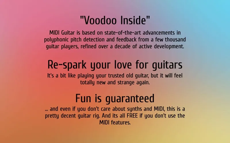 Ảnh chụp màn hình của MIDI Guitar for GarageBand