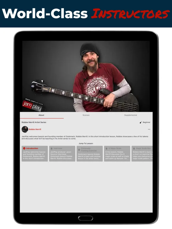 Guitar Lessons by JamPlay iPad  Screenshots