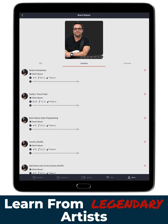 Guitar Lessons by JamPlay iPad  Screenshots