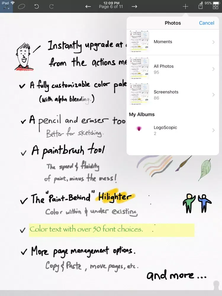 Tangkapan skrin Inkpad Note -Handwriting Taker iPad 