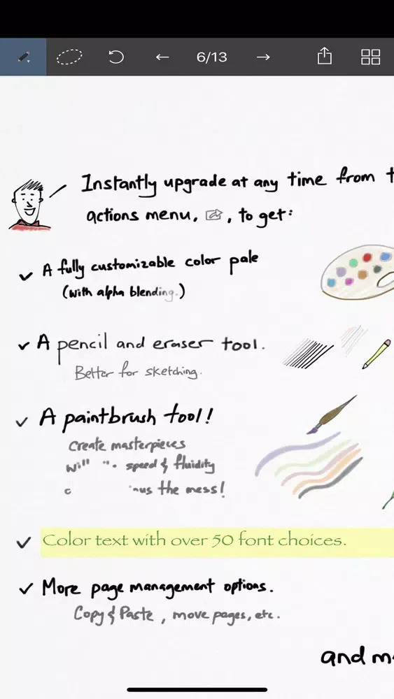 Tangkapan skrin Inkpad Note -Handwriting Taker