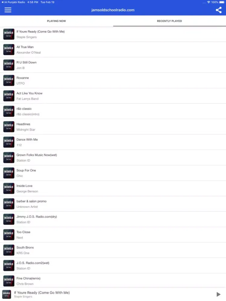 Jams Old School Radio iPad 应用截图