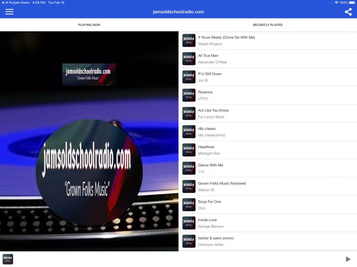 Jams Old School Radio iPad 应用截图