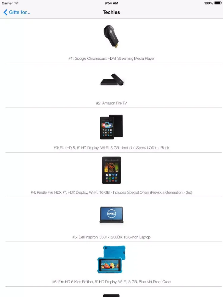 Screenshot di Christmas Gift Finder © iPad 