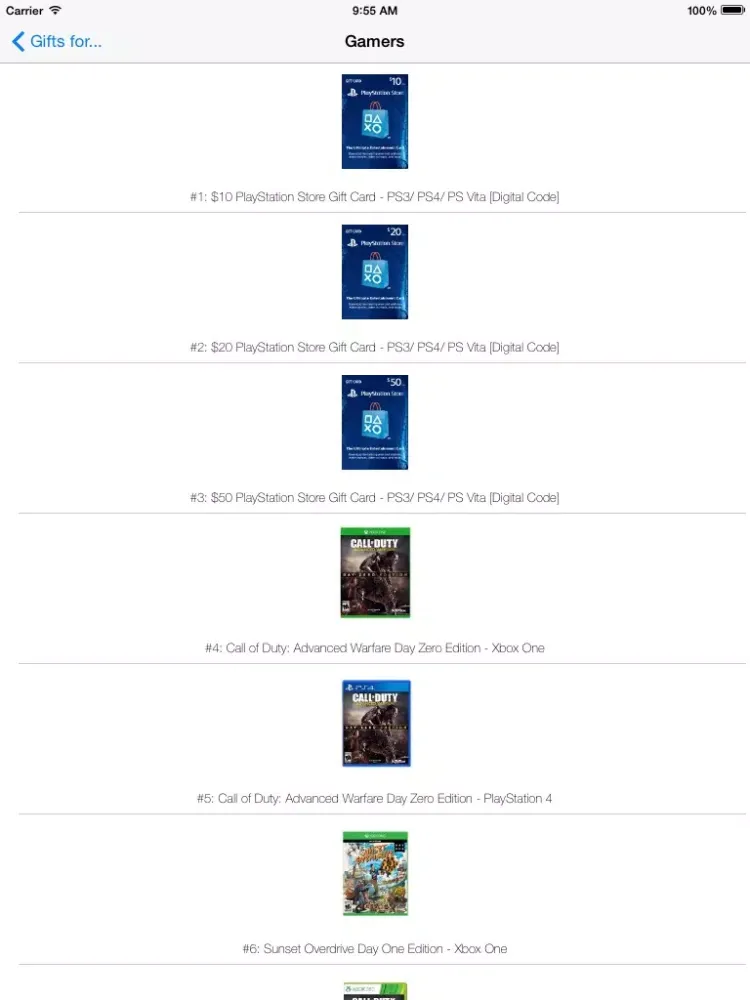 Screenshot di Christmas Gift Finder © iPad 