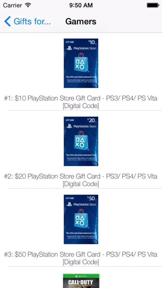 Screenshot di Christmas Gift Finder ©