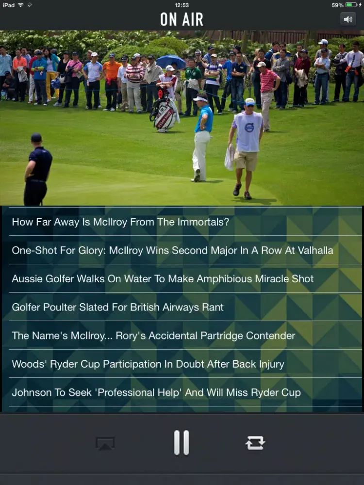 صور Golf Live Commentary Radio iPad 