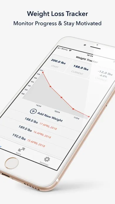 Capturas de tela do Weight Loss Progress Tracker