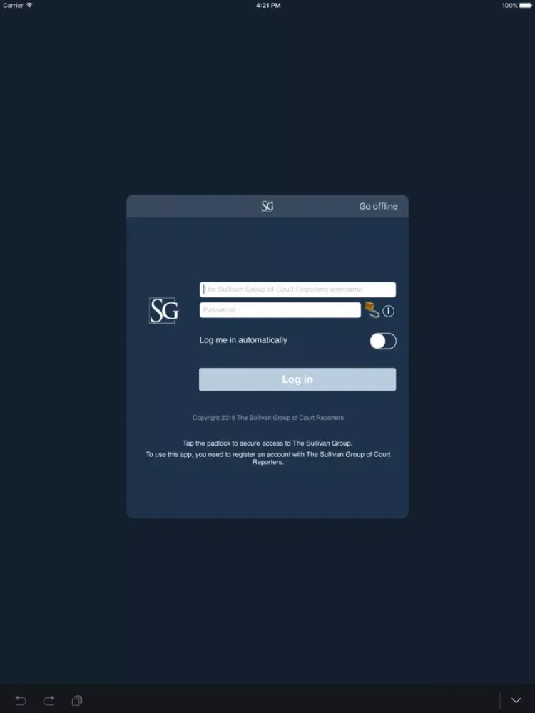 Screenshot di Sullivan Group iPad 