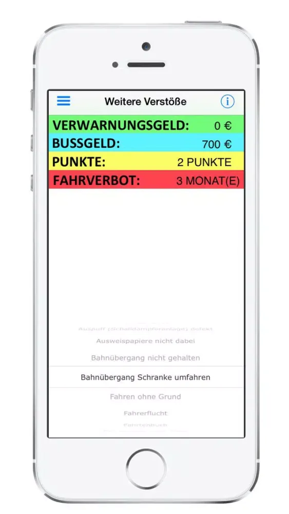Bussgeldrechner 2014 - Deutschland & Europa Screenshots