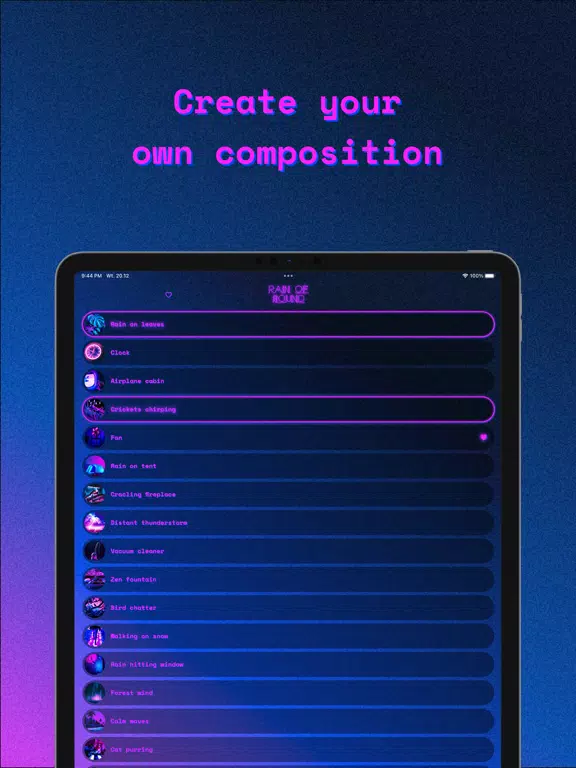 Rain of sound - sleep noise iPad  Ekran Görüntüleri