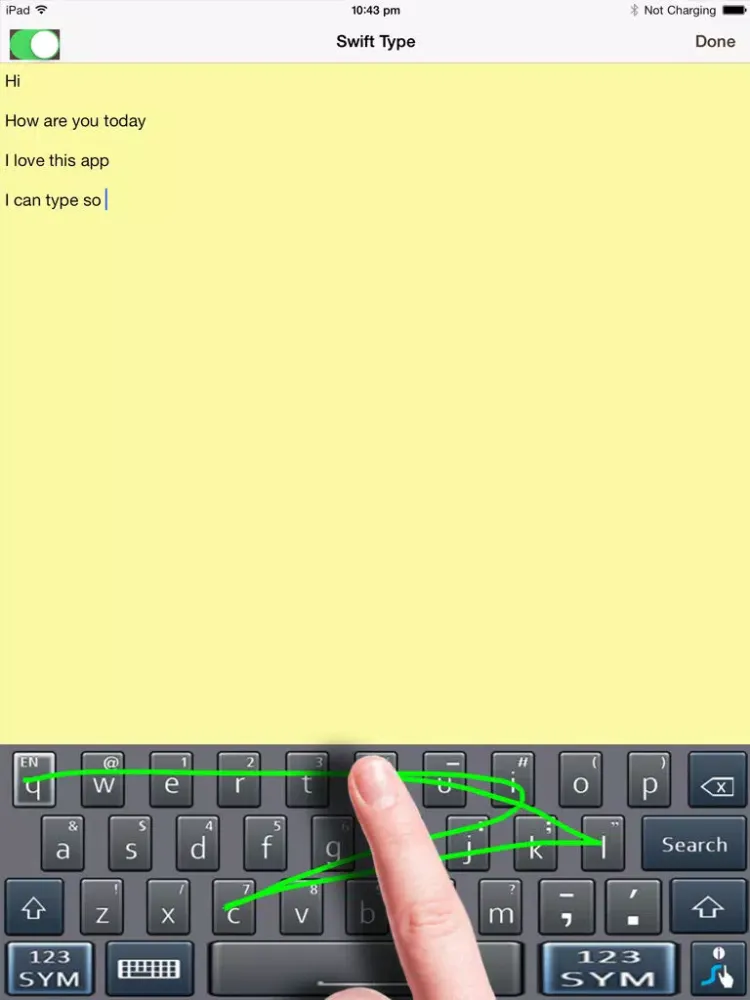 Swipe Typing iPad 應用截圖