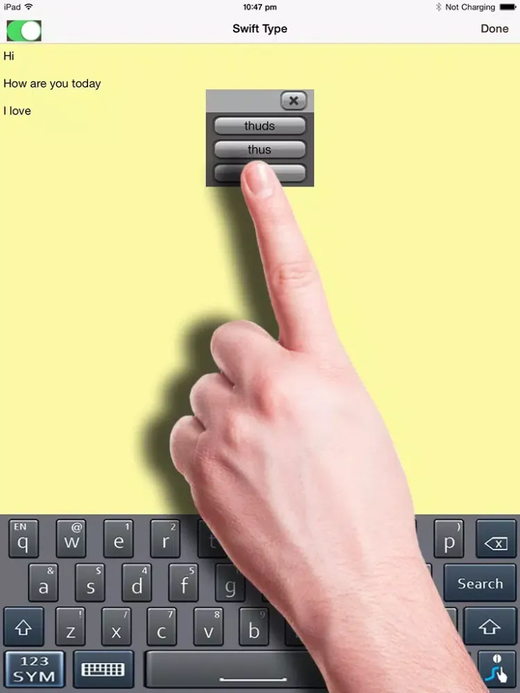 Swipe Typing iPad 應用截圖