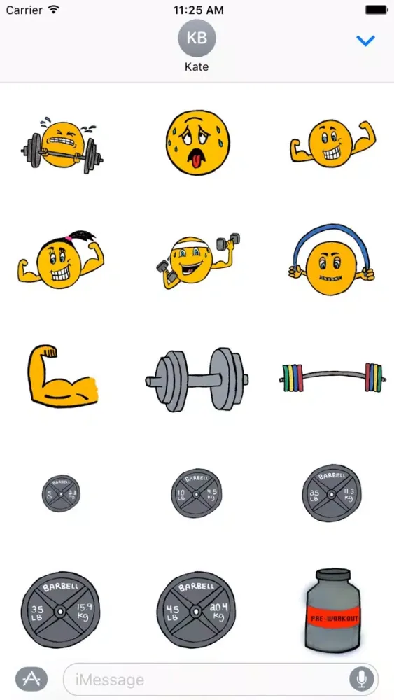 Tangkapan skrin Gym Pack - Fitness & Bodybuilding Workout Stickers