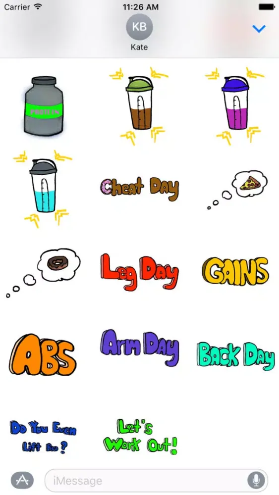 Tangkapan skrin Gym Pack - Fitness & Bodybuilding Workout Stickers