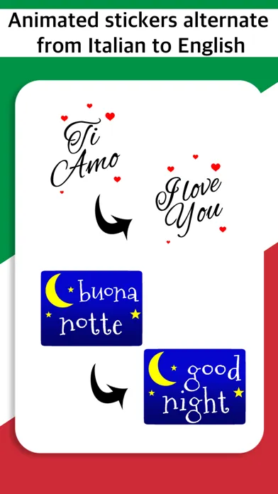 Скриншоты Italian-English Stickers