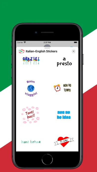 Скриншоты Italian-English Stickers