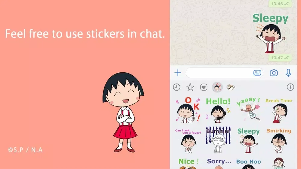 Chibi Maruko Chan Stickers Screenshots