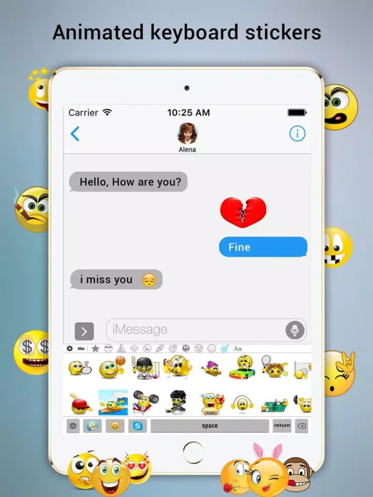 Captures d'écran de Lovemoji Keyboard - New Emoji Guess Games iPad 