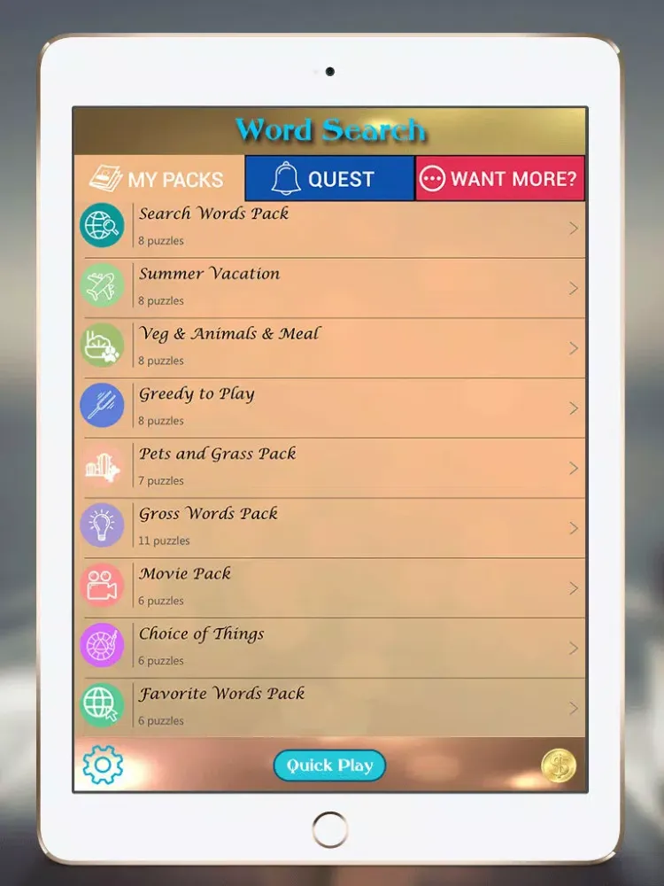 Word Search - Find Hidden Words Puzzle, Crossword Puzzle Free Game iPad  Screenshots