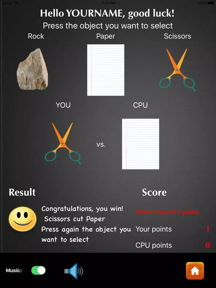 Juego de Piedra Papel o Tijera iPad 應用截圖